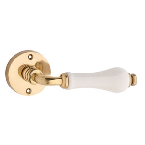 0827 Porcelain Lever Set on Rose