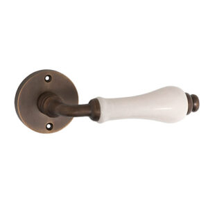 0837 Porcelain Lever Set on Rose